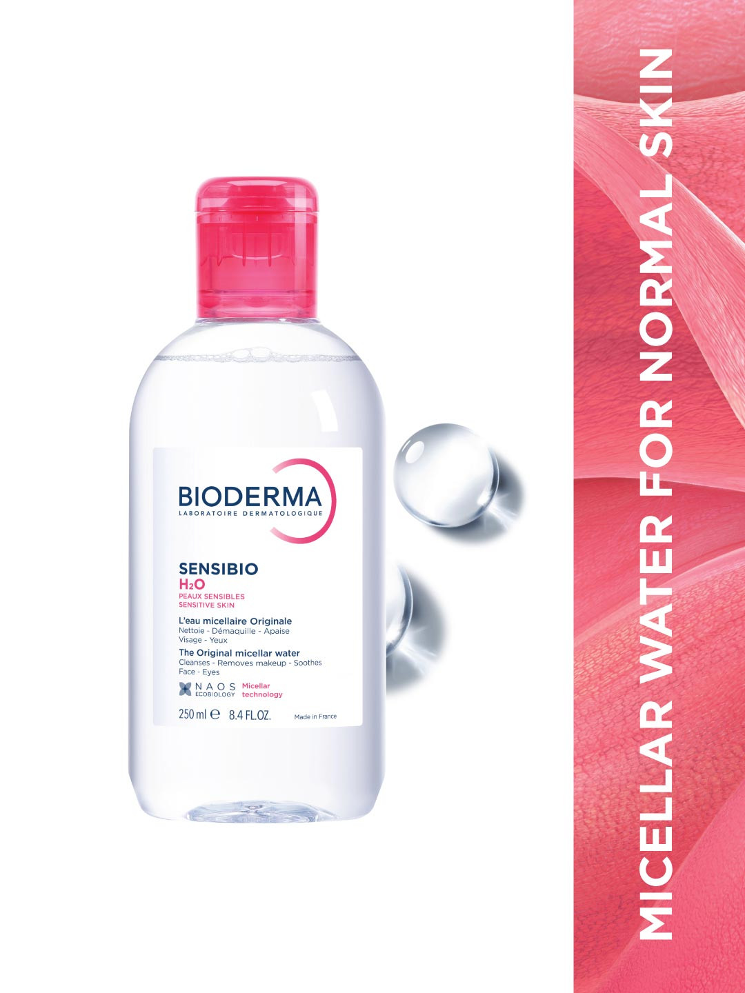 BIODERMA Sensibio H2O Micellar Cleansing Water & Makeup Removing Solution - 250 ml