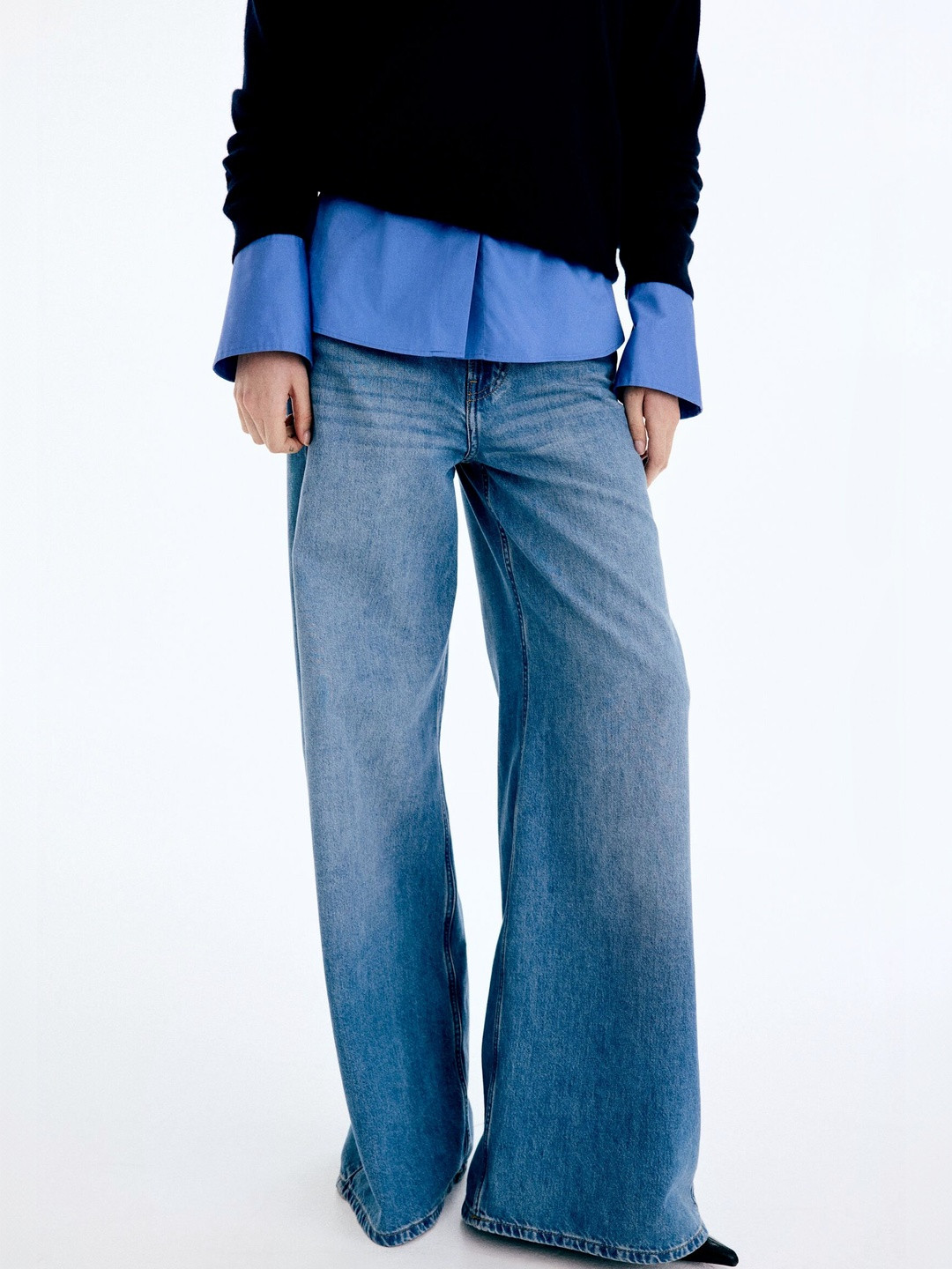 H&M Wide High Waist Jeans