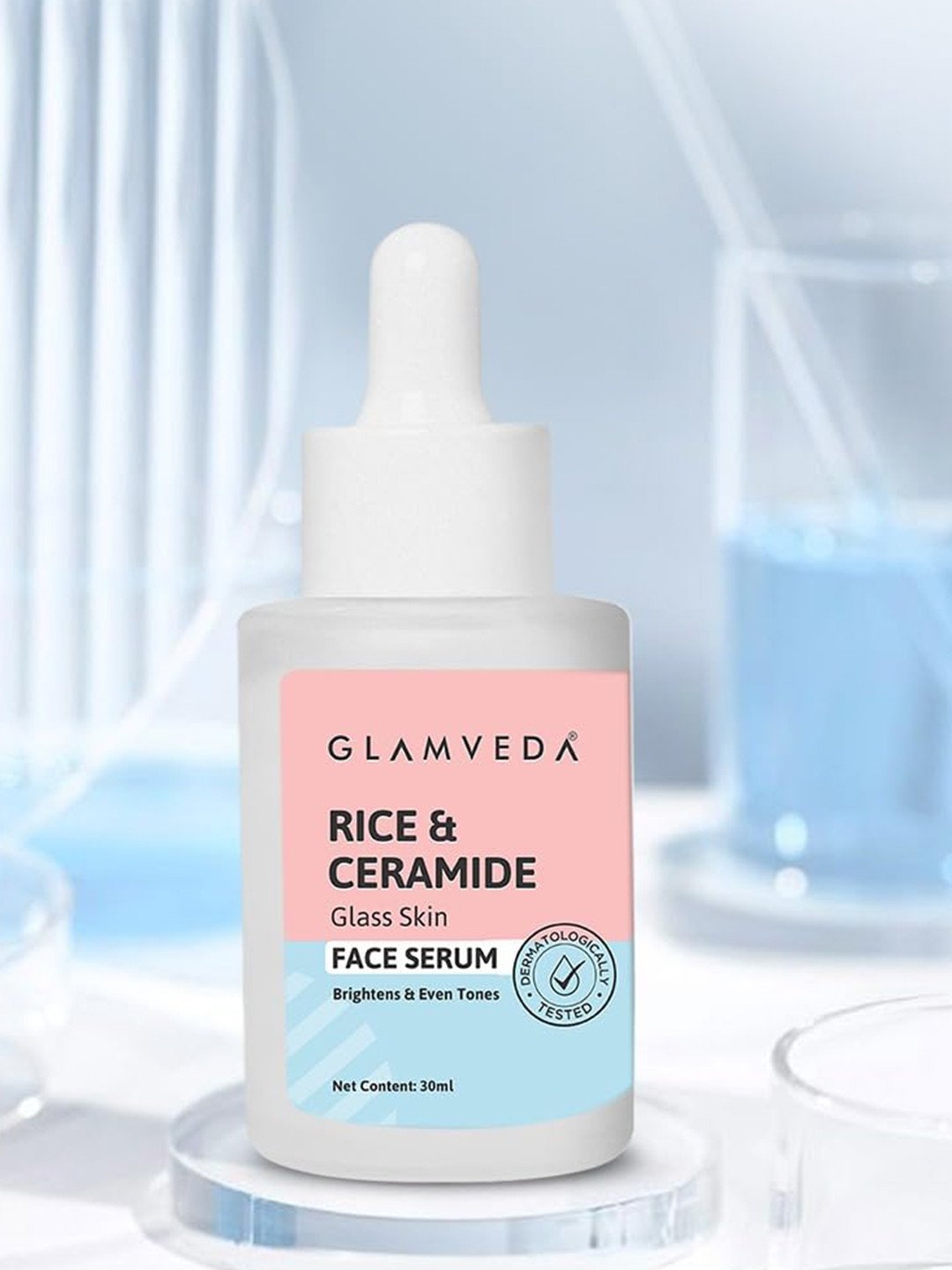 GLAMVEDA Korean Glass Skin Face Serum with Rice Water- 30ml