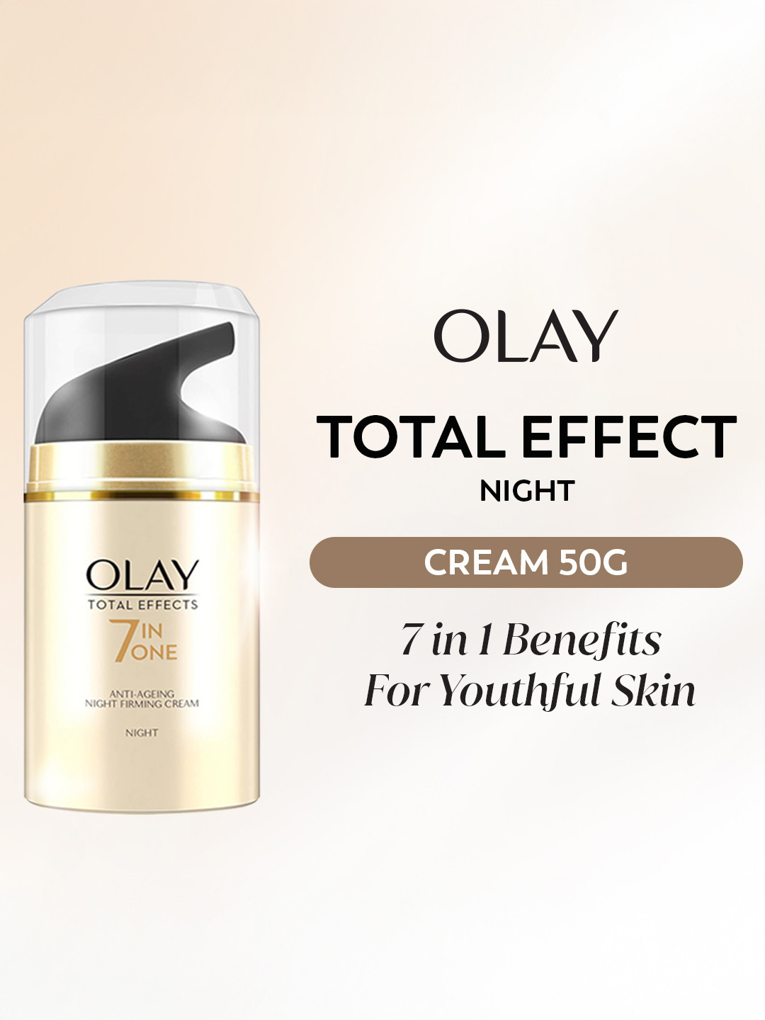 Olay Total Effects Night Cream - Fights 7 Signs of Ageing With Glycerin - 50g