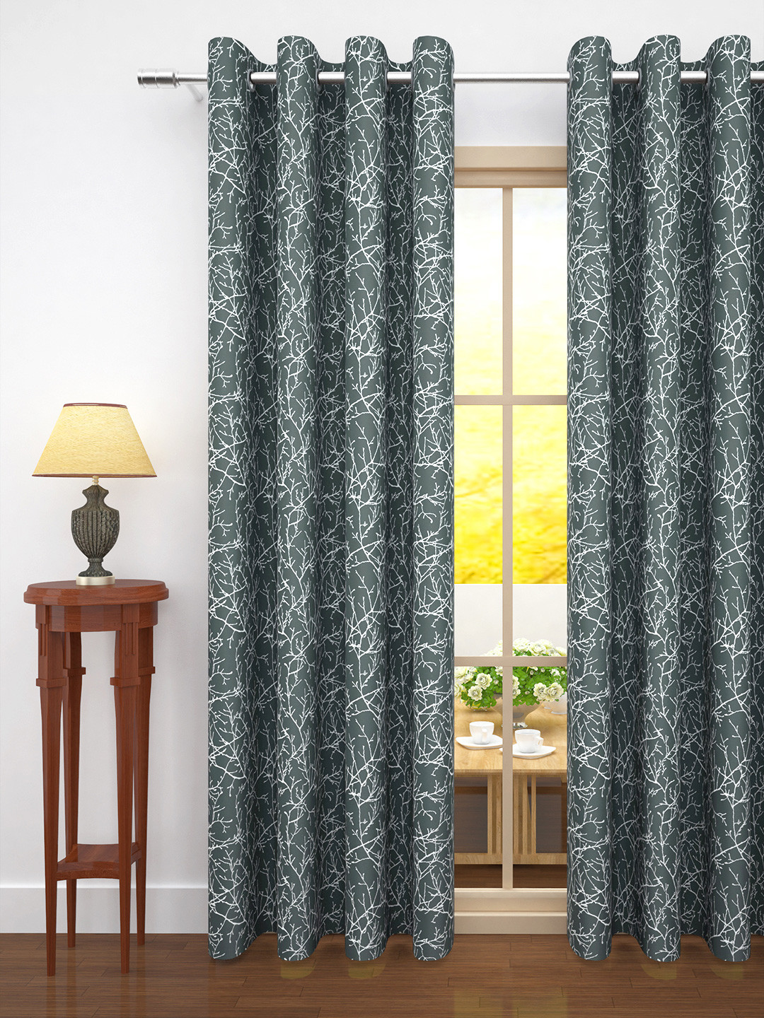 Story@Home Jacquard 400 GSM 7 feet1 U Door Curtain