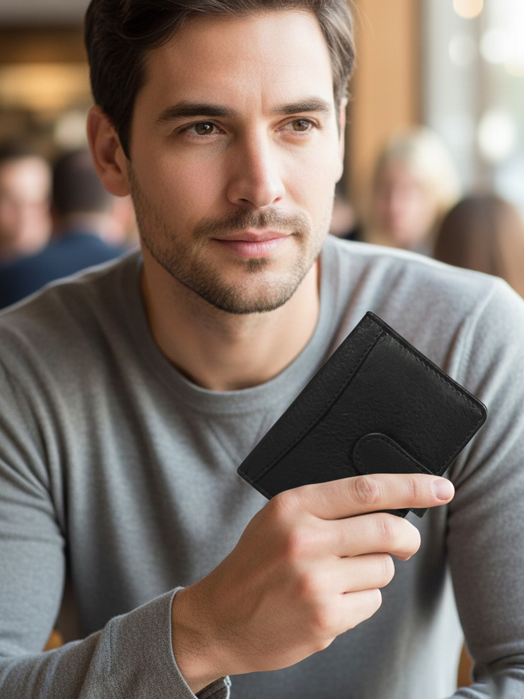 CALFNERO Unisex Leather Card Holder