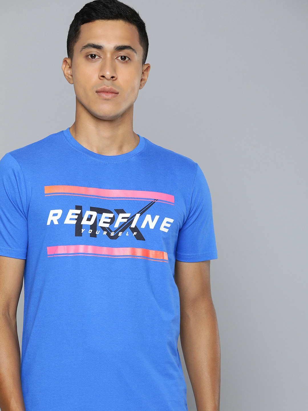 

HRX by Hrithik Roshan Graphic Printed Regular Fit T-shirt, Blue