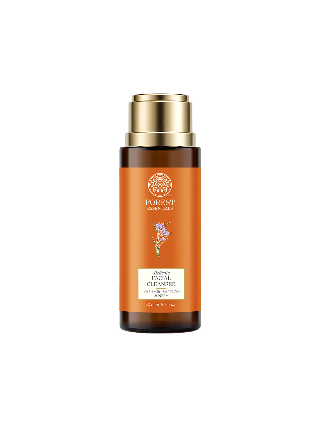 Forest Essentials Travel Size Delicate Facial Cleanser Kashmiri Saffron & Neem - 50ml