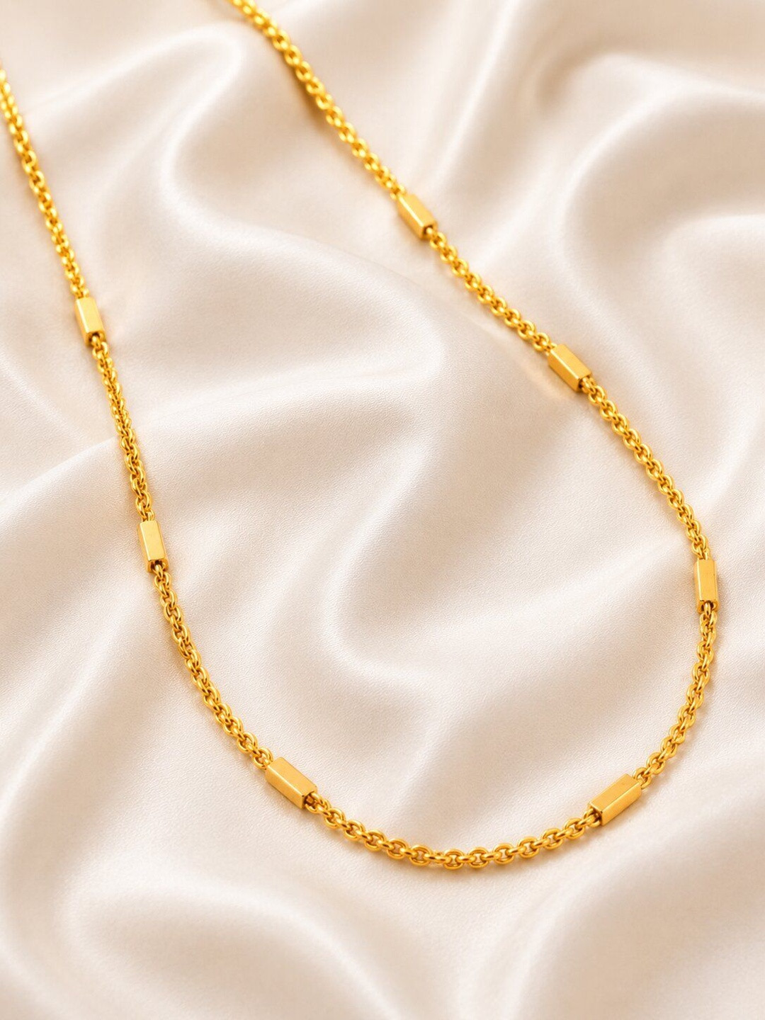 Jewar Mandi Unisex Gold-Toned Gold-Plated Antique Chain