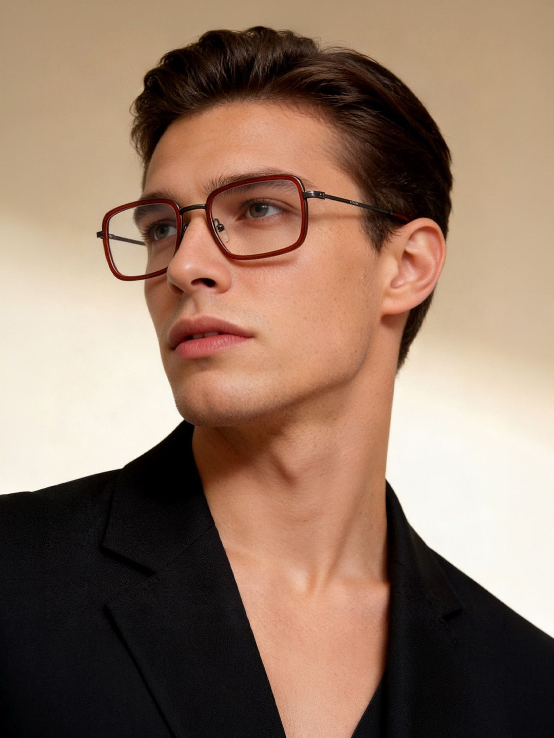 IDEE Men Brown Full Rim Rectangle Frames