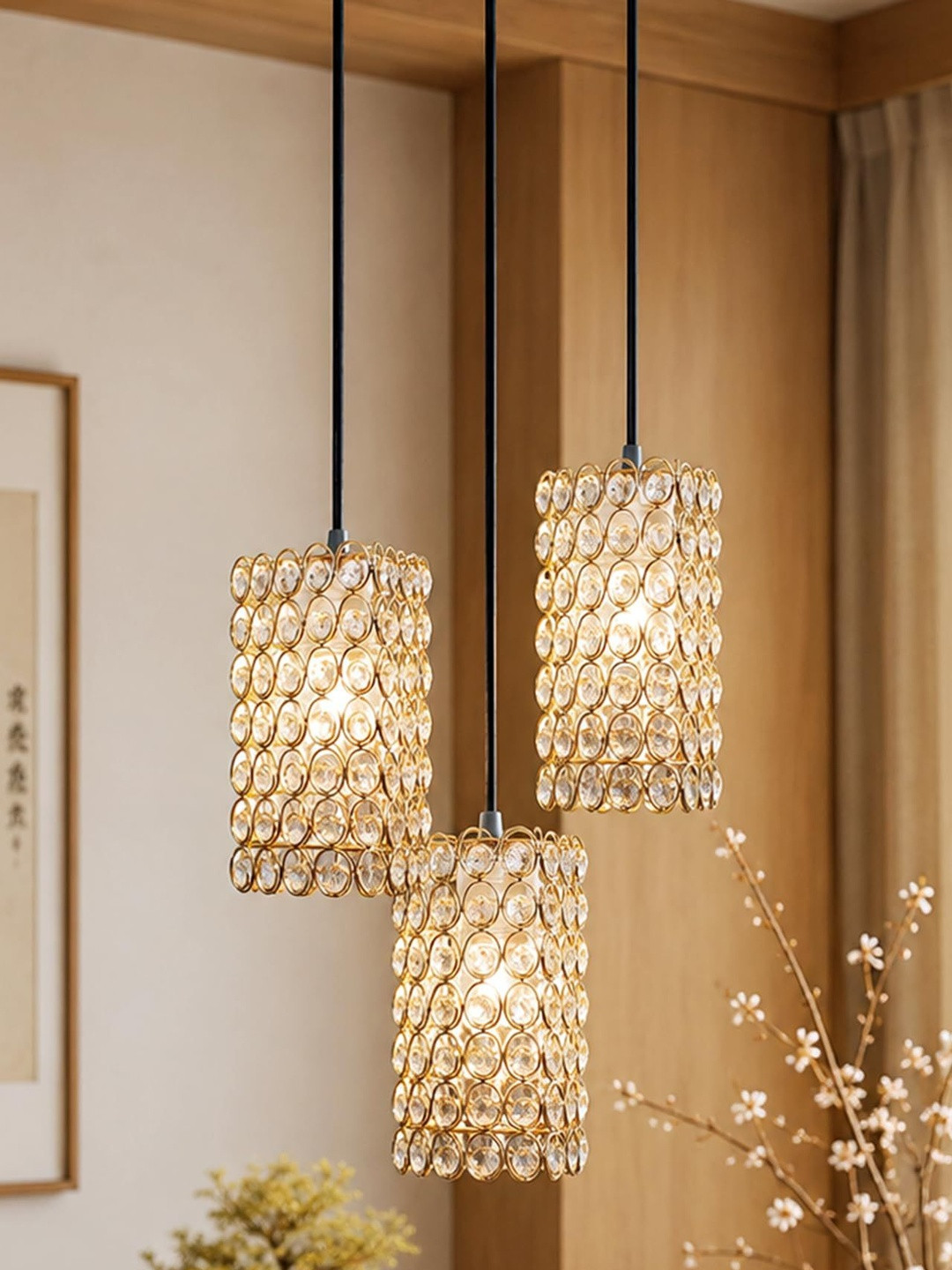 Homesake Black 3-Lights Pendant Ceiling Lamp