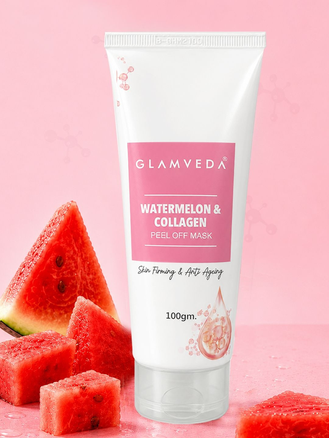 GLAMVEDA Watermelon & Collagen Firming & Anti Aging Peel Off Mask - 100 gm
