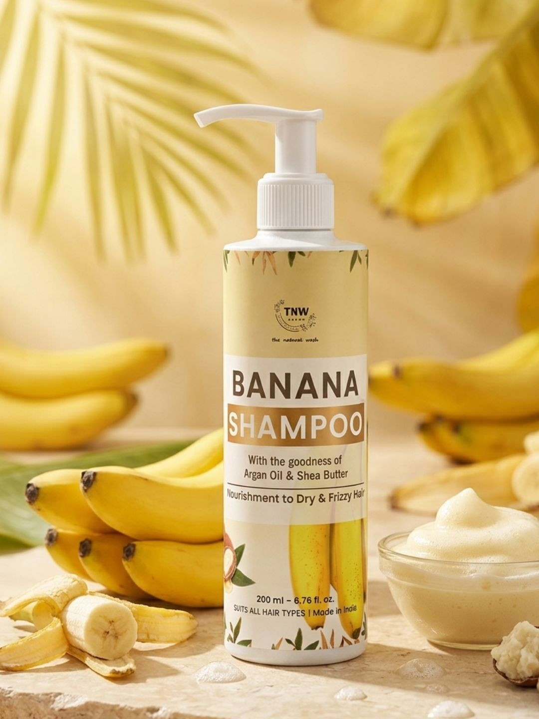 TNW the natural wash Banana Anti-Dandruff Shampoo with Natural Ingredients - 200 ml