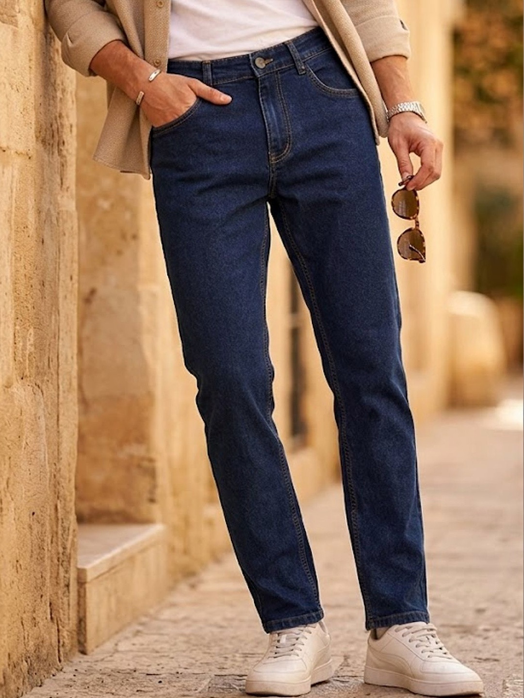 Urbano Fashion Men Heavy Fade Stretchable Jeans