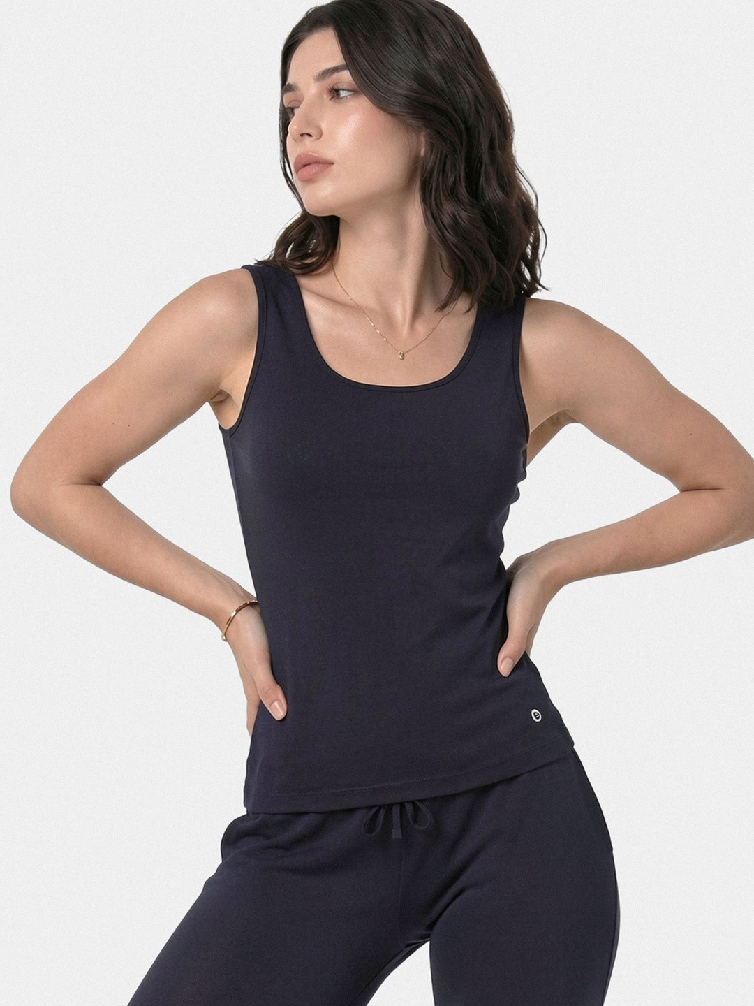 Enamor E025 Slim Fit Tank Top for Women with Stay New Finish