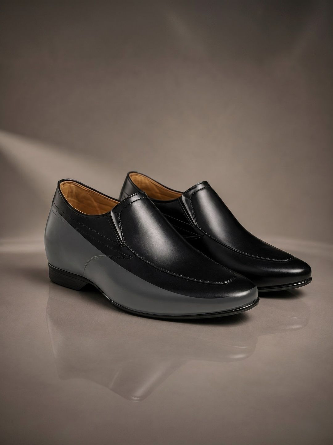 Bxxy Men Hidden Elevator Height Increasing Formal Slip-On Shoes