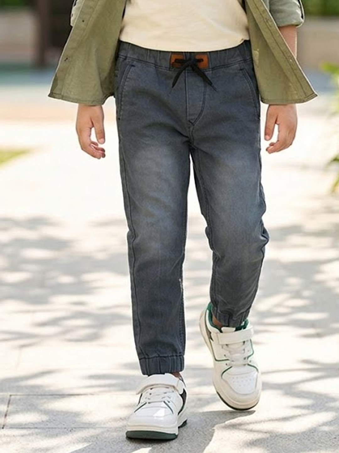 Urbano Juniors Boys Slim Fit Faded Denim Jogger Jeans