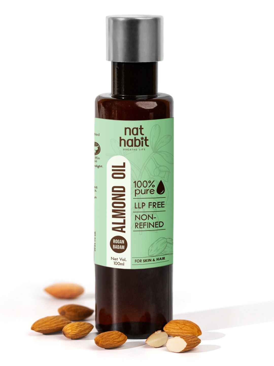 Nat Habit Non-Refined LLP-Free Pure Almond Oil - 100ml