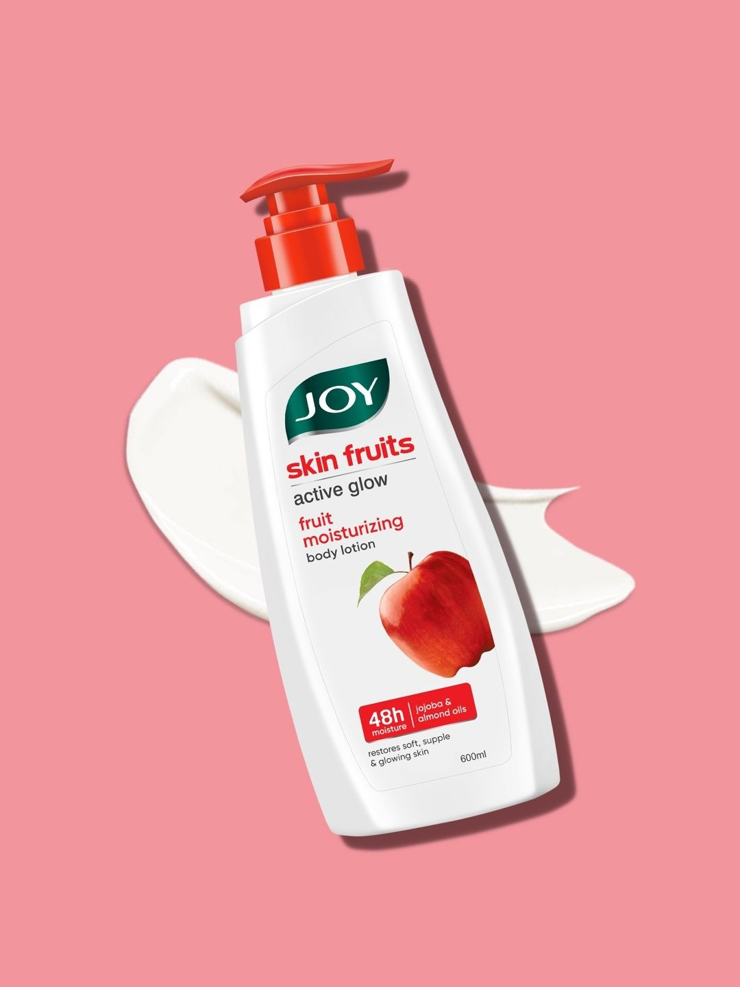 JOY Skin Fruits Body Lotion With Almond Oil, Jojoba Oil & Apple Extracts - 600ml
