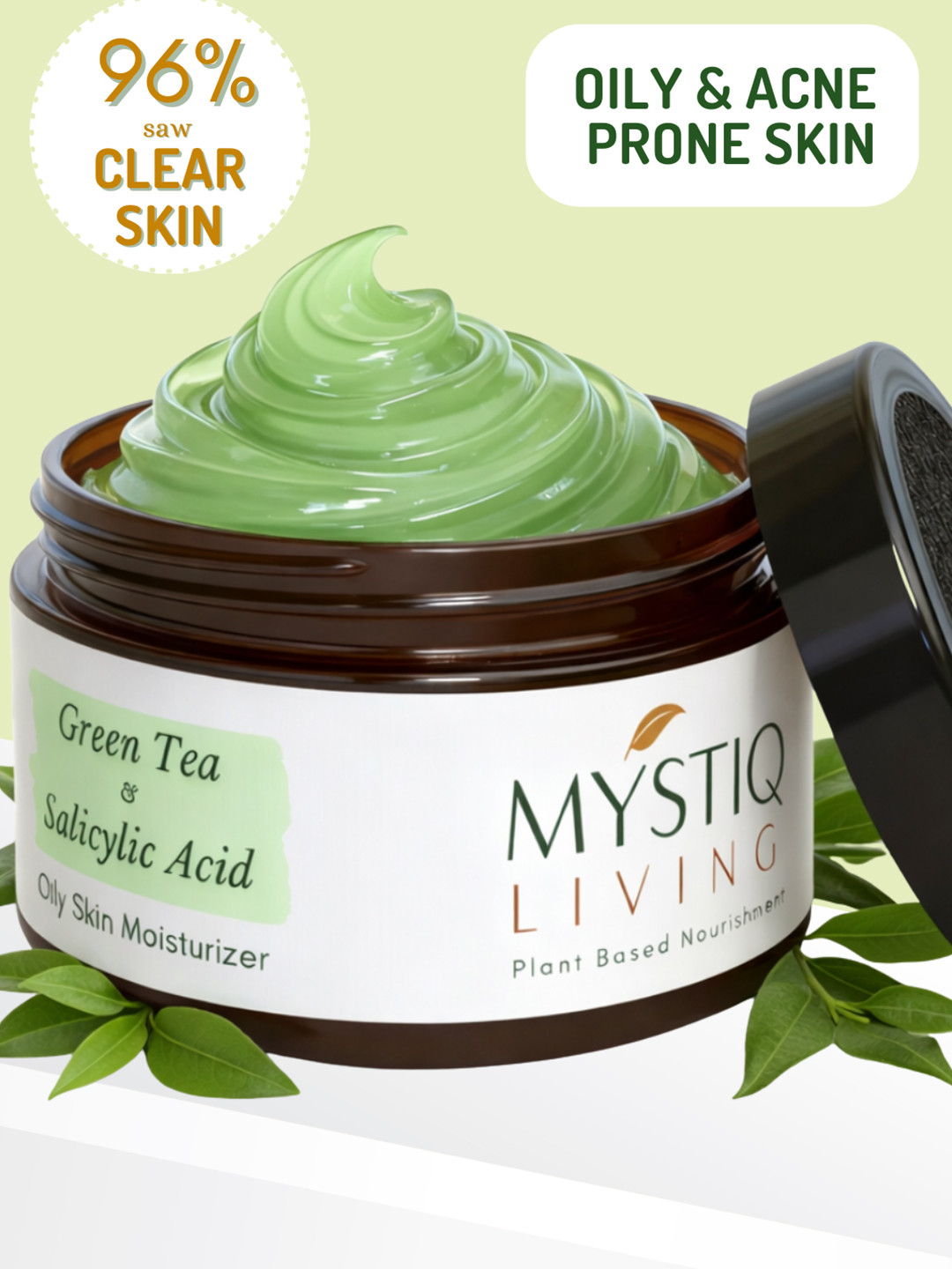 MYSTIQ LIVING Green Tea Clarity Gel for Acne Prone & Oily Skin 50 g