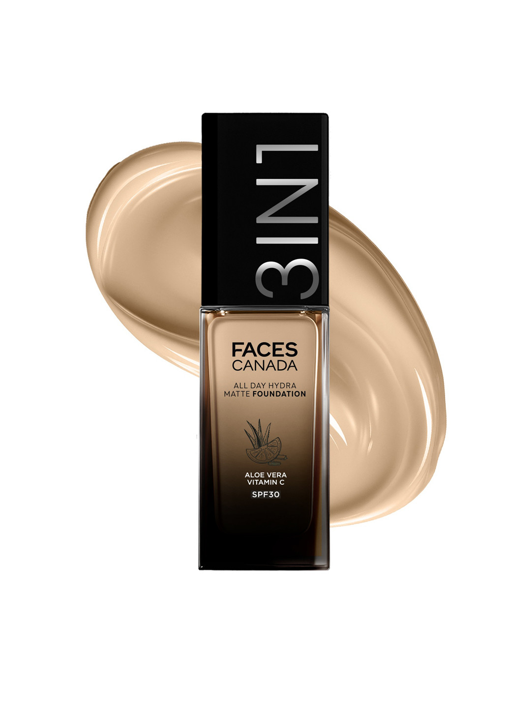 FACES CANADA 3-in-1 All Day Hydra Matte SPF30 Foundation 30 ml - Absolute Ivory 012