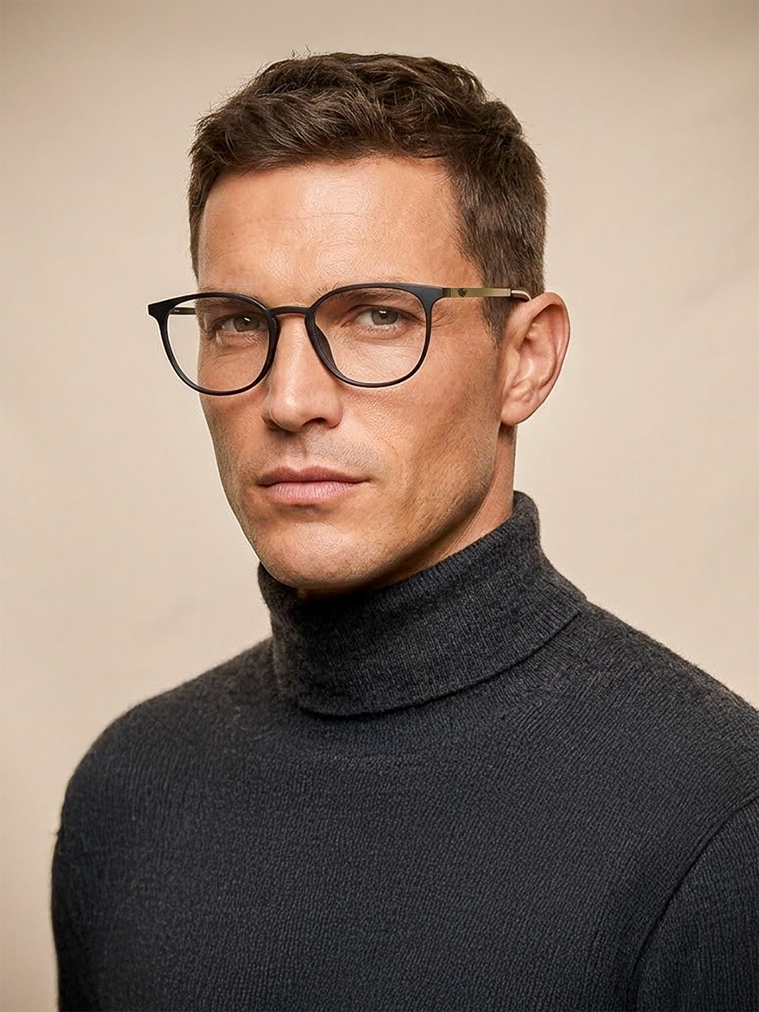 Police Men Black Full Rim Oval Frames VPL554K51U28FR