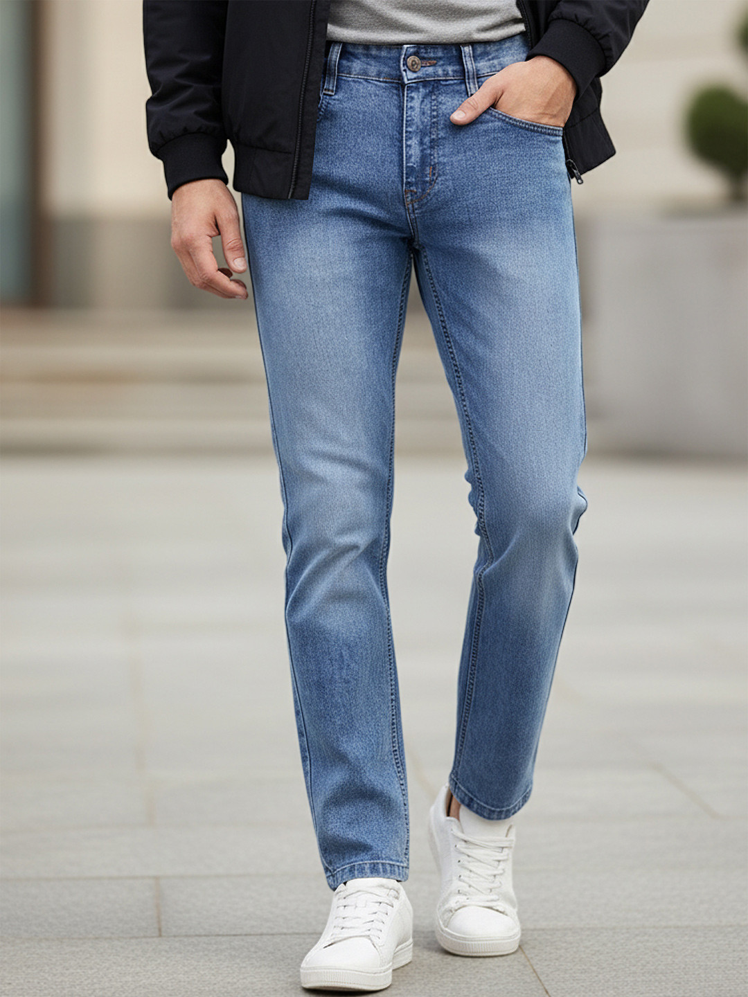 Urbano Fashion Men Heavy Fade Stretchable Jeans