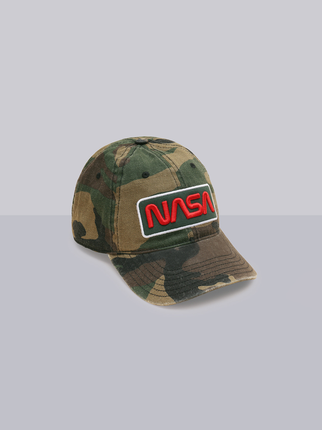 Free Authority Men Green & Red NASA Embroidered Baseball Cap