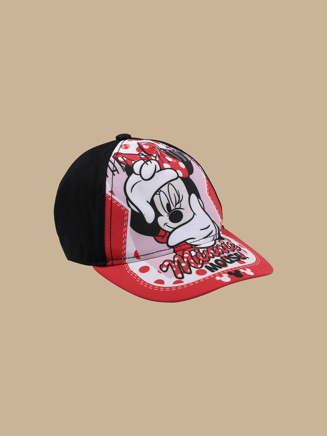 Kids Ville Girls Pink & White Mickey & Friends By Ville Girls Pink Five Panel Baseball Cap