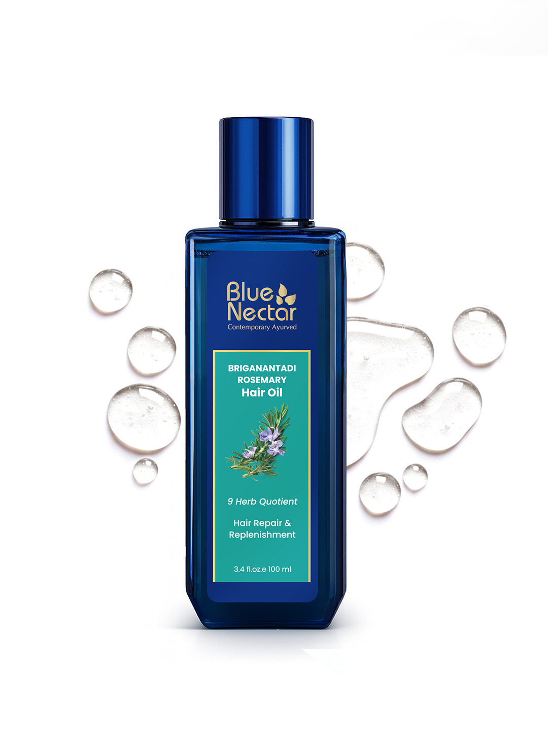 Blue Nectar Rosemary Oil with Bhringraj & Amla for Hair Growth 100 ml