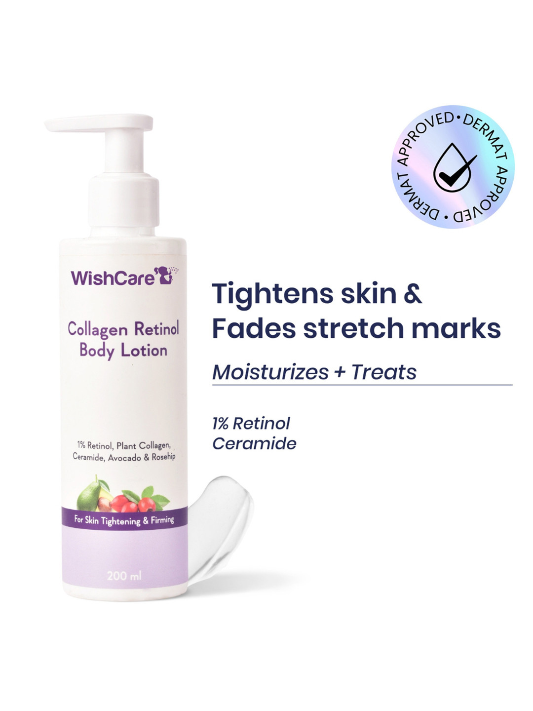 WishCare 1% Collagen Retinol Body Lotion with Niacinamide - 200ml