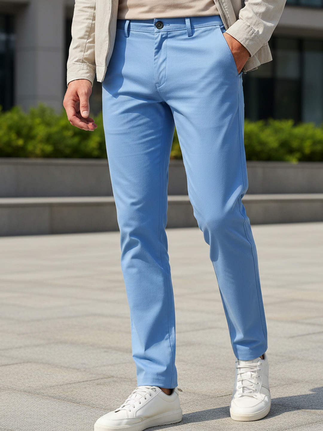 Urbano Fashion Men Mid-Rise Slim Fit Chinos Trousers