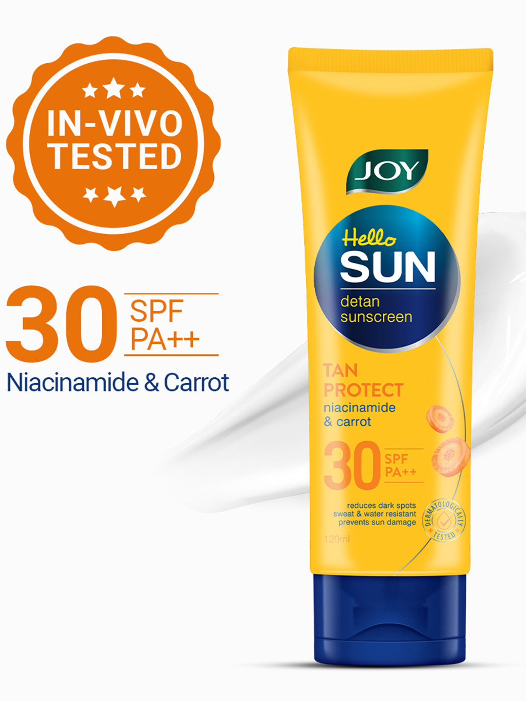 JOY Sunblock & Anti Tan SPF 30 PA++ Broad Spectrum Sunscreen - 120ml