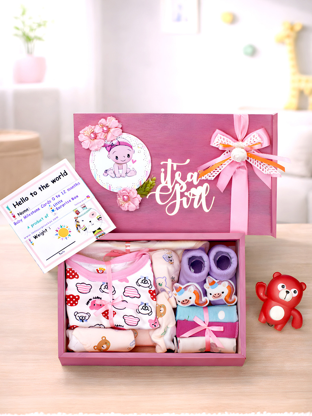 Little Surprise Box Infant 15-Pcs Printed Baby Apparel Gift Set