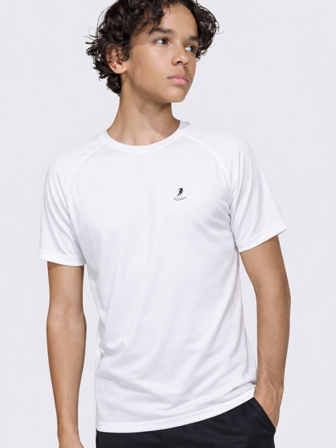 ARMISTO Boys White Solid Dri-FIT Cricket T-shirt
