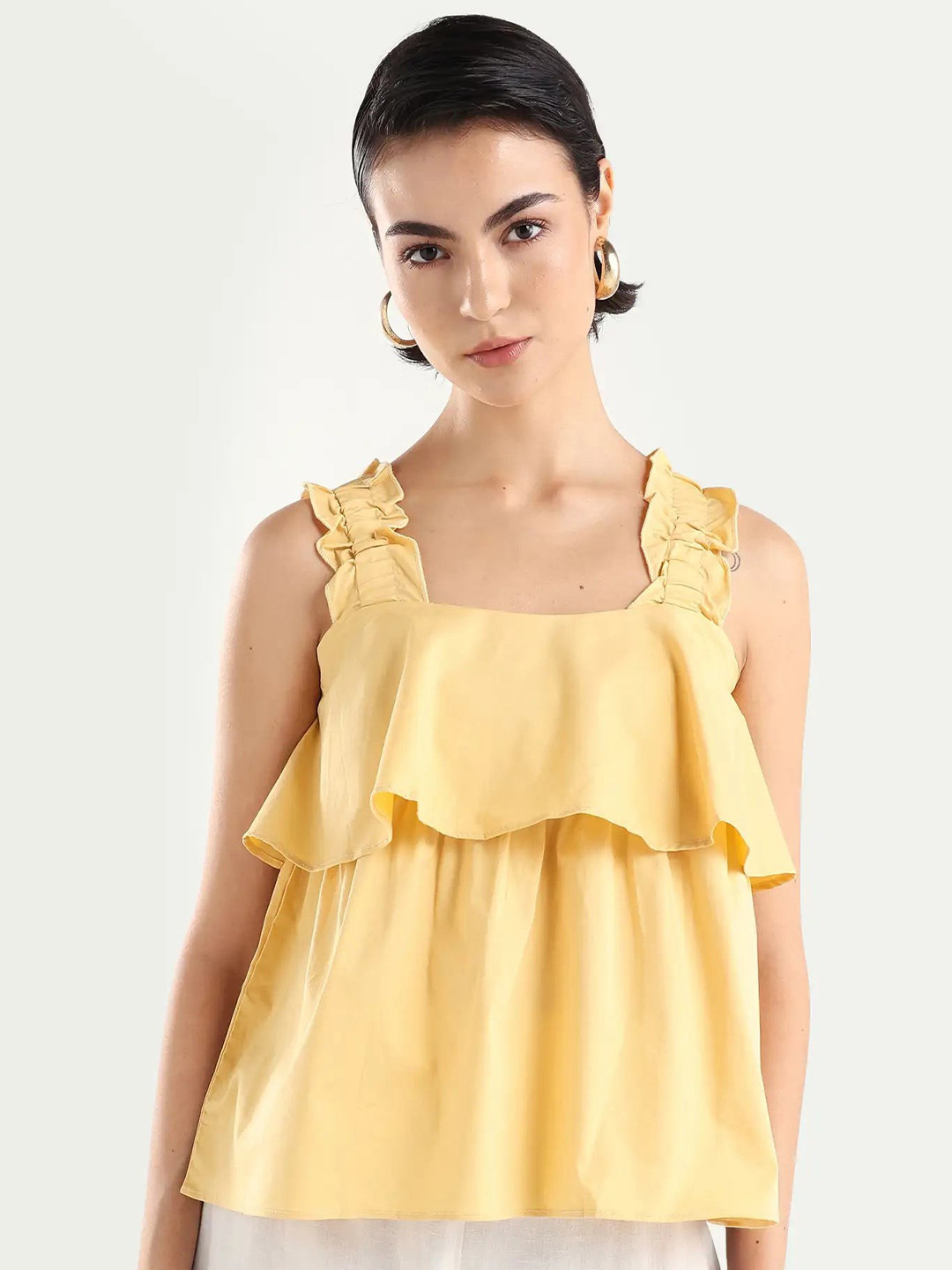 RAREISM Yellow Tiered Top