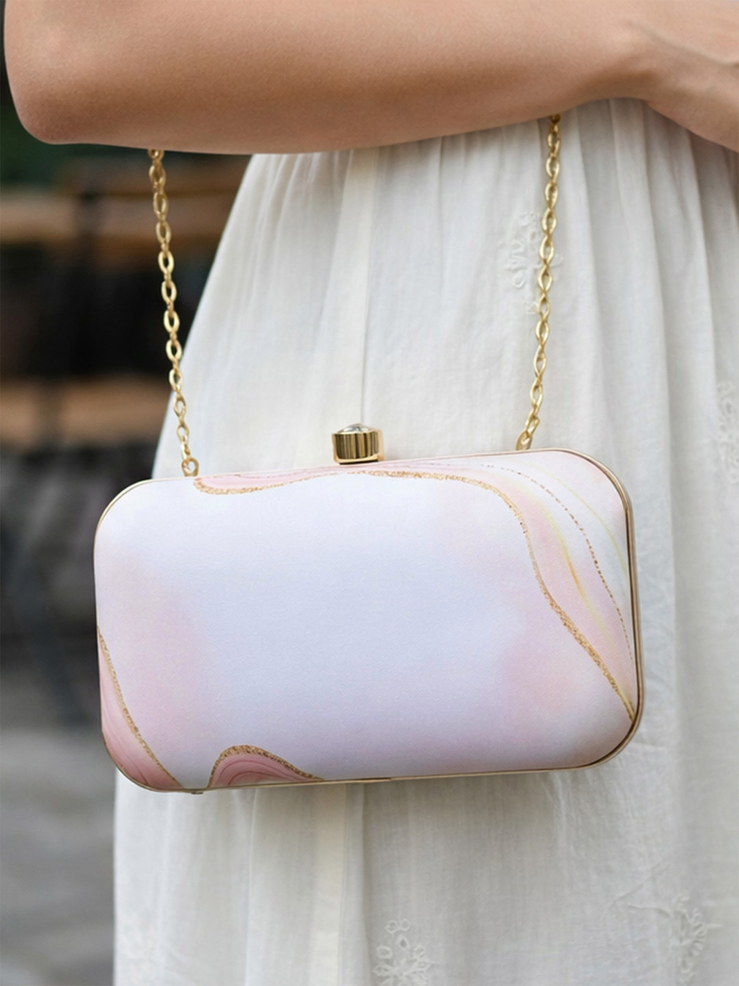 ARTKLIM Printed Box Clutch