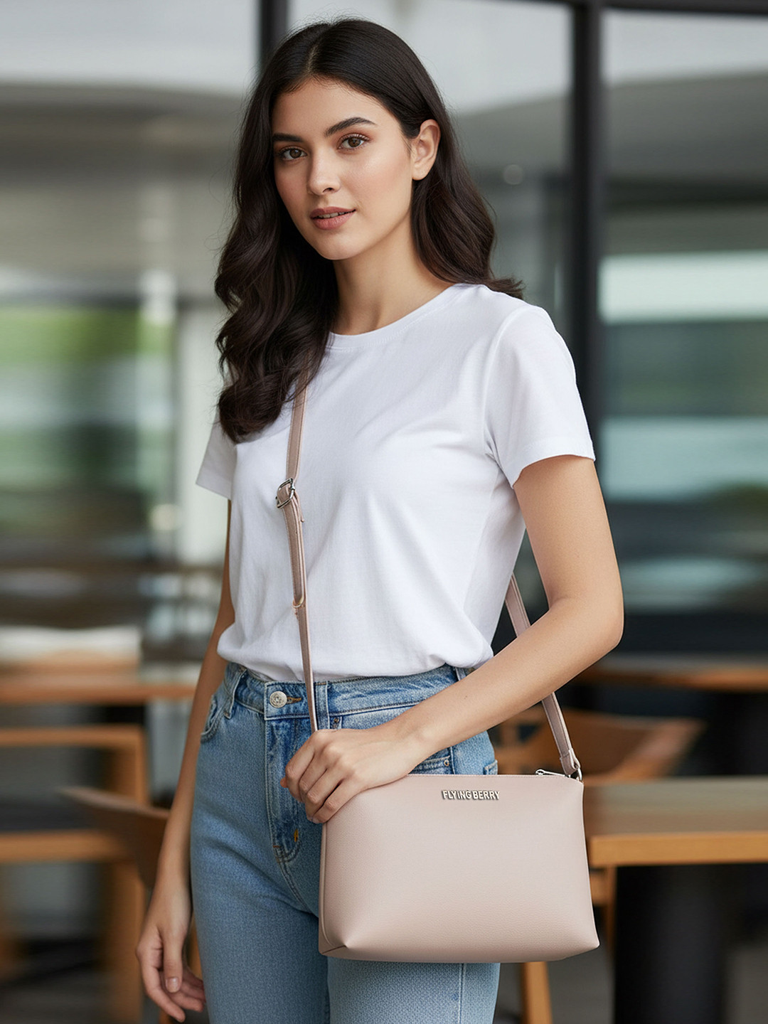 FLYING BERRY PU Oversized Swagger Satchel