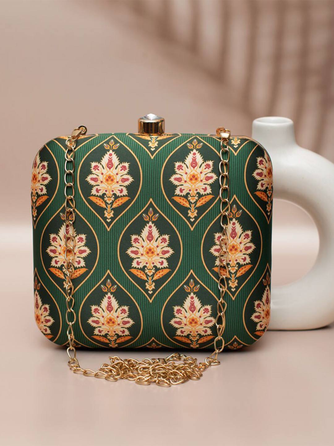 ARTKLIM Printed Box Clutch