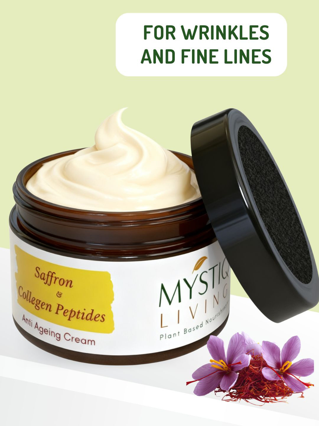 MYSTIQ LIVING Timeless Anti Ageing Cream With Saffron & Vitamin C - 50 g