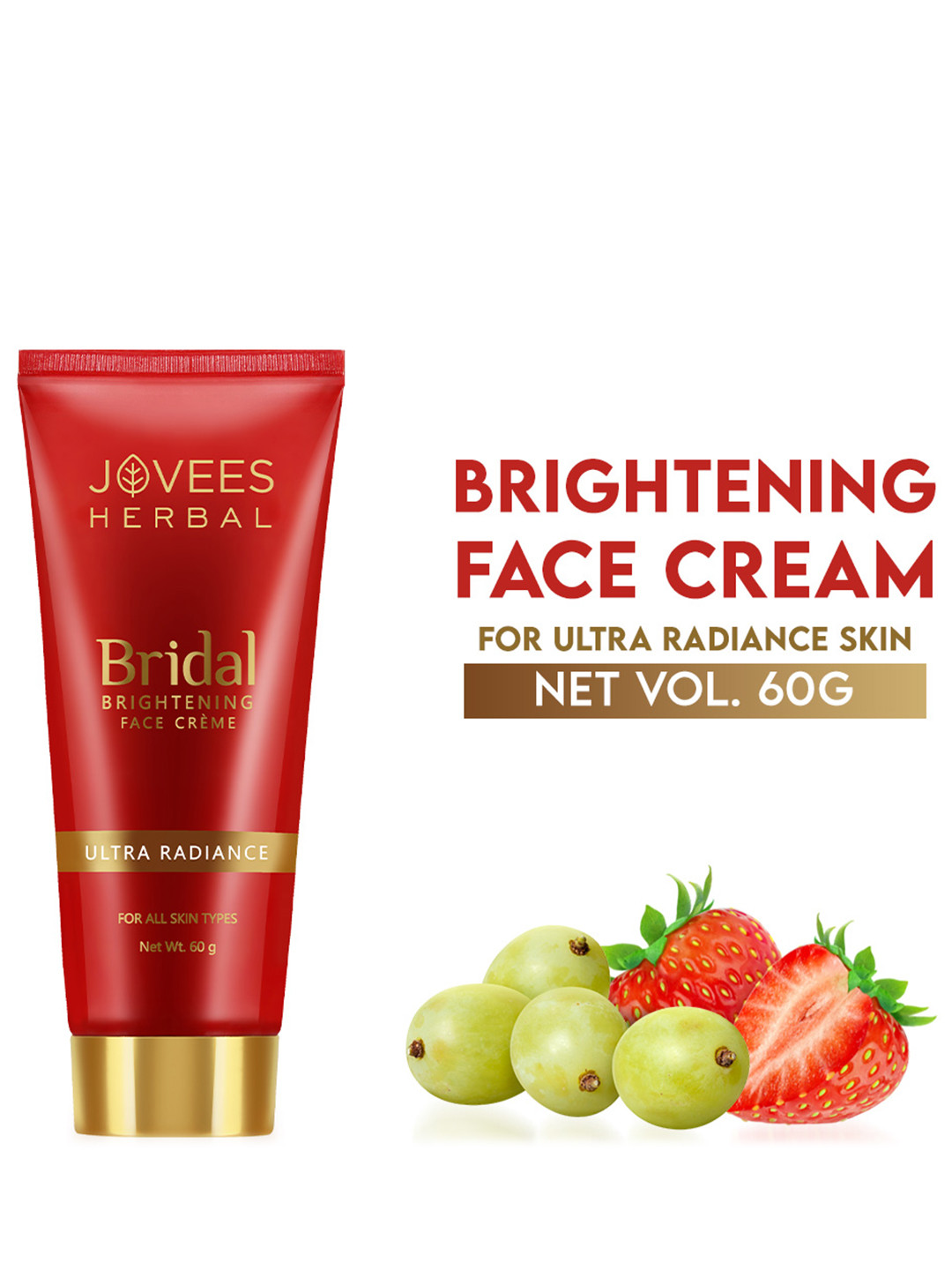 Jovees Herbal Bridal Brightening Face Creme with Turmeric for All Skin Types - 60g