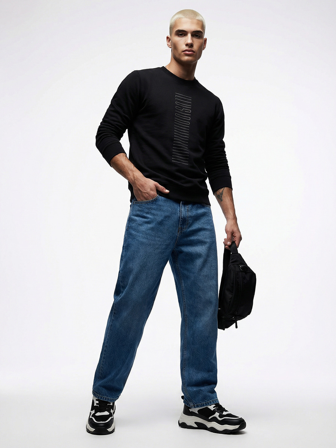 Kook N Keech Men Black Printed Sweatshirt