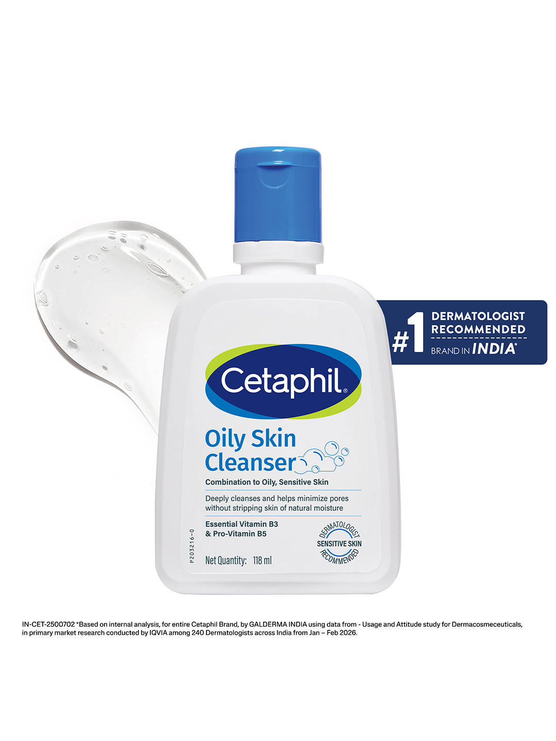 Cetaphil Oily Skin Cleanser With Vitamin B5 - 118 ml