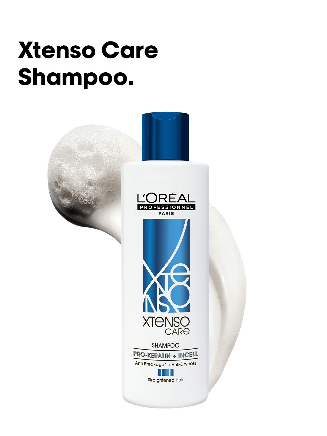 LOreal Professionnel Xtenso Care Shampoo for Frizz-Free, Smooth & Manageable Hair - 250ml