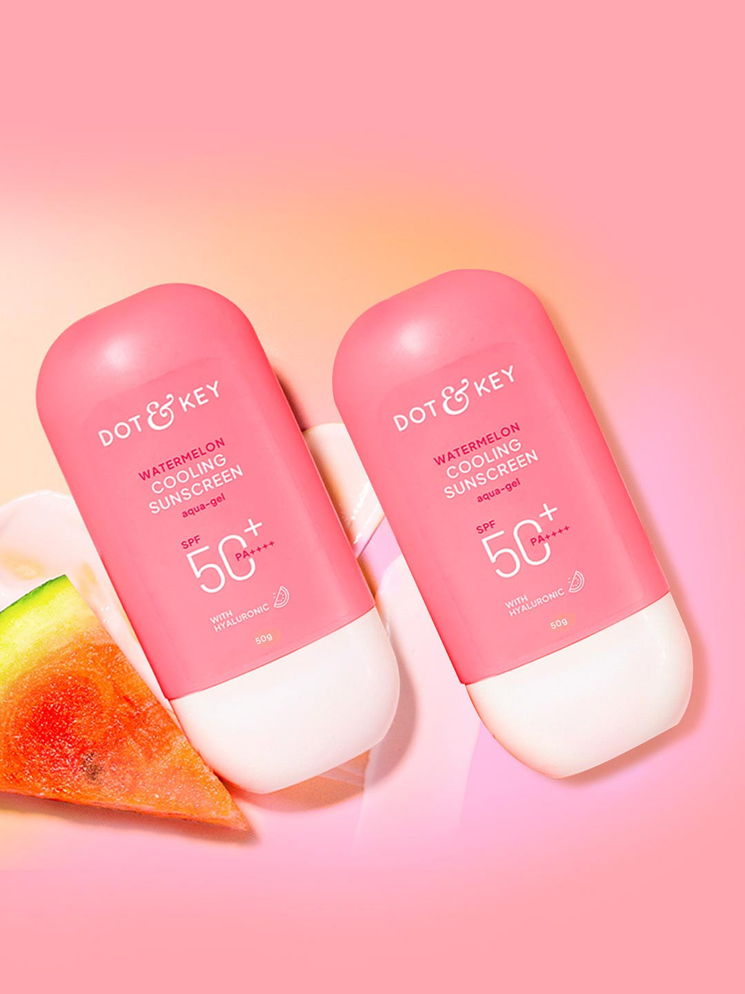 DOT & KEY Set Of 2 Watermelon SPF 50 PA+++ Cooling Sunscreen - 50g Each