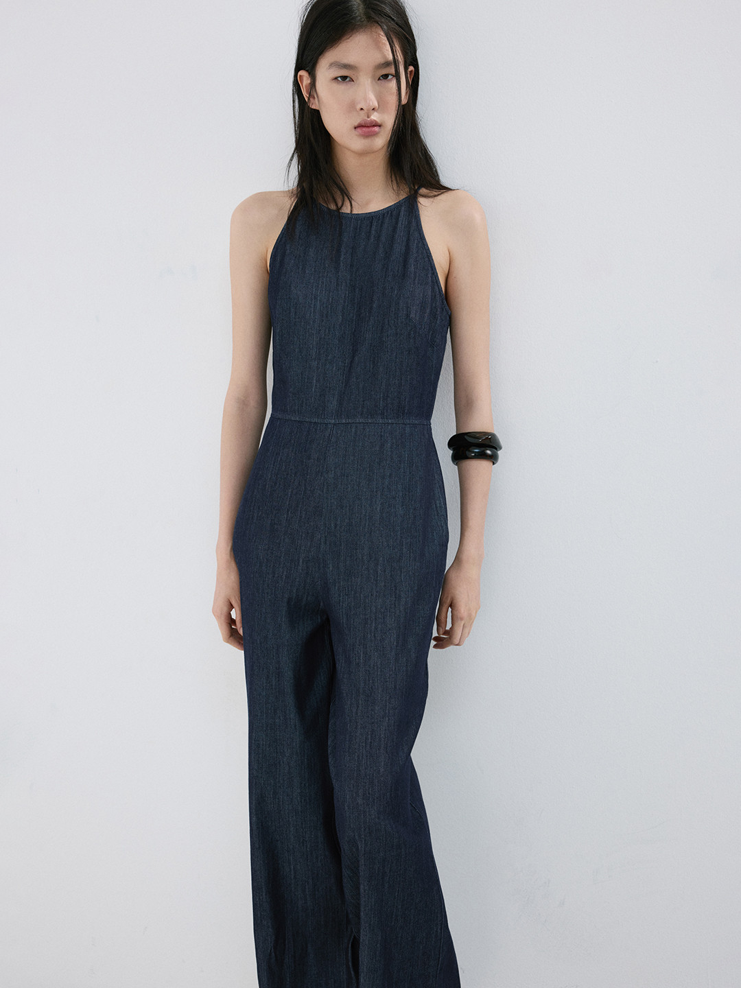MANGO Halter Neck Basic Jumpsuit
