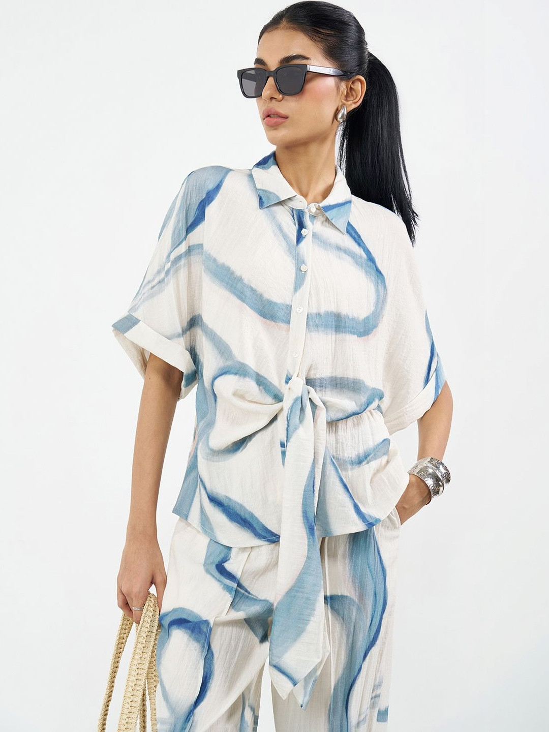 AKKRITI BY PANTALOONS Women Printed Casual Shirt