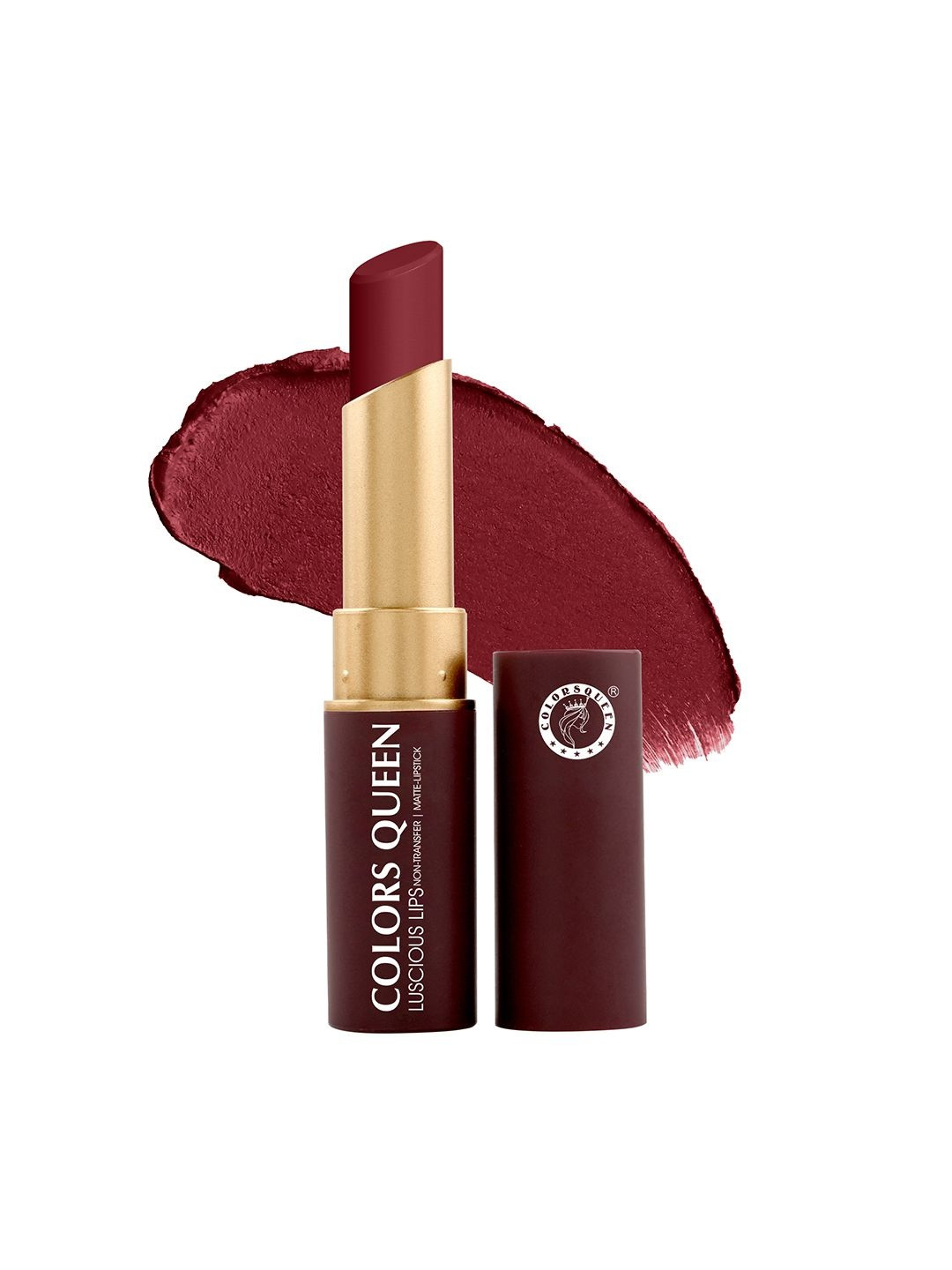 Colors Queen Luscious Lips Non Transfer Matte Lipstick 3.5g - Wild Maroon 09