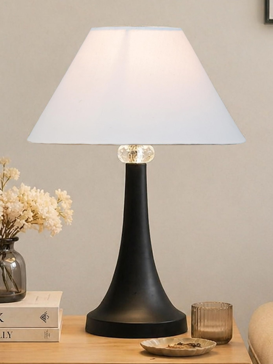 Homesake Warm Yellow Metal Frustum Solid High Quality Electrical Table Lamps