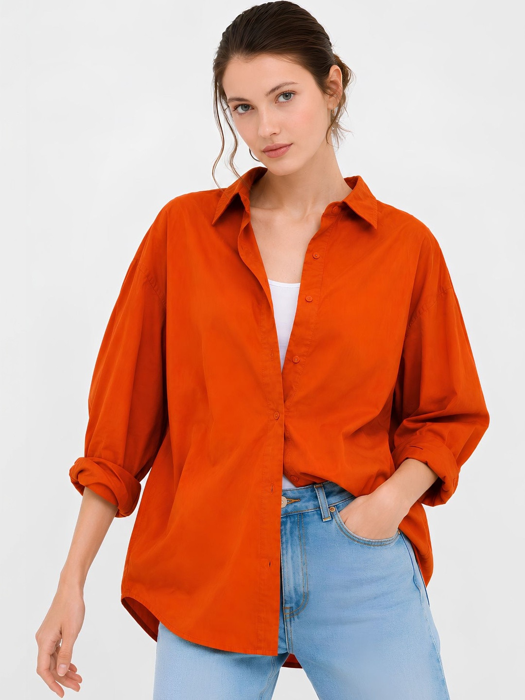 Lounge Dreams Pure Cotton Oversized Poplin Shirt
