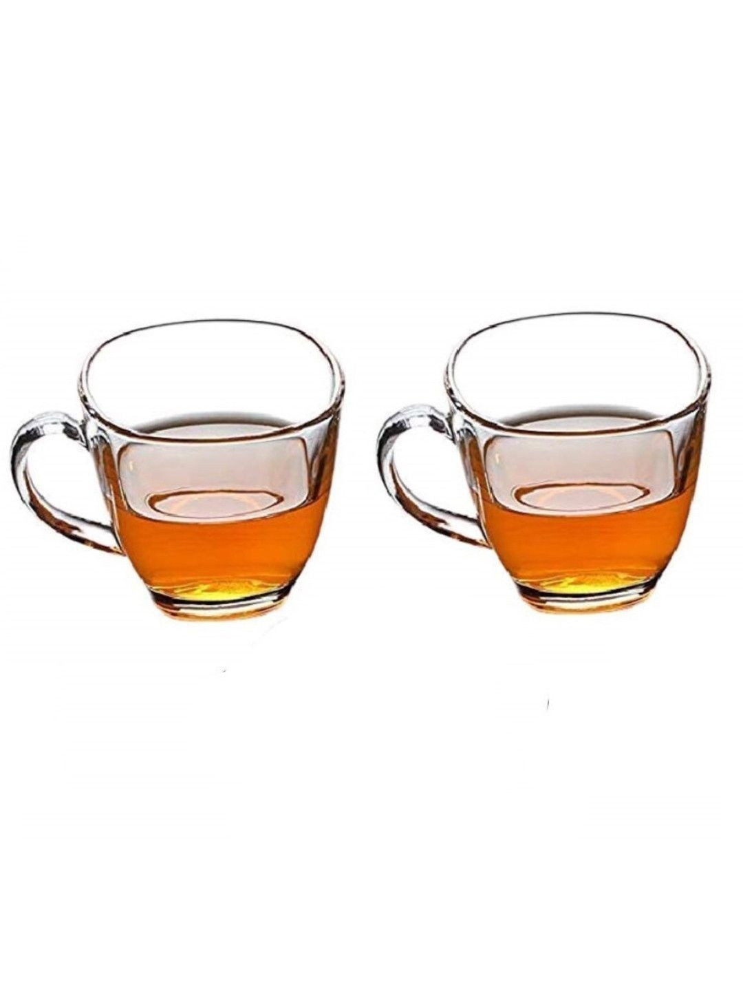 MARKQUES Kishor Name Personalised Transparent Glass Microwave Safe 2 Piece Cups-200ml
