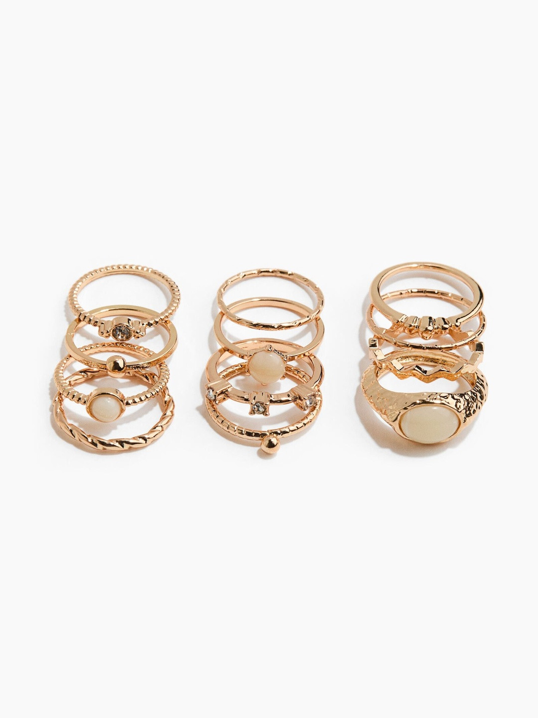 H&M Set of 12 Brass Finger Ring