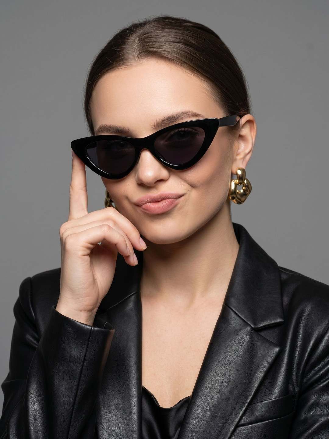 NuVew Women Cateye Sunglasses ES_16004-29-NW-Cat2-BLK-BLK-CE-60-G