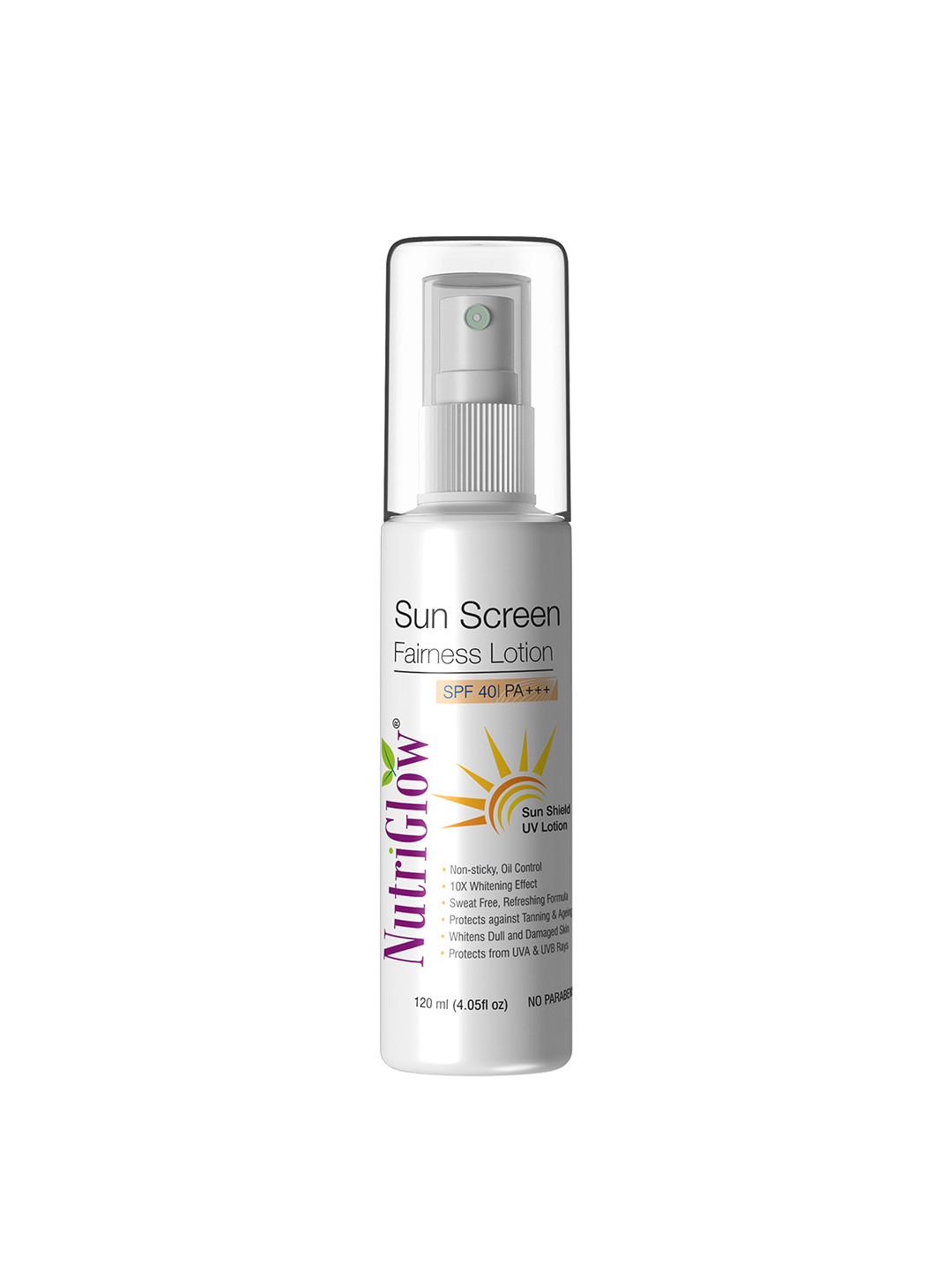 NutriGlow Liquorice Sustainable Sunscreen Fairness Liquorice UV Lotion SPF 40 PA+++-120ml